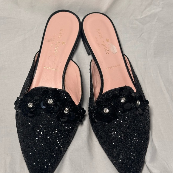 Kate Spade Black Sequin Women's Mules - Picture 1 of 4